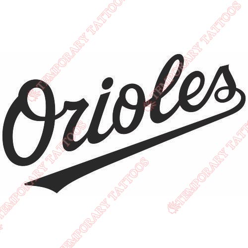 Baltimore Orioles Customize Temporary Tattoos Stickers NO.1412